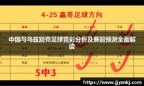 中国与乌兹别克足球竞彩分析及赛前预测全面解读